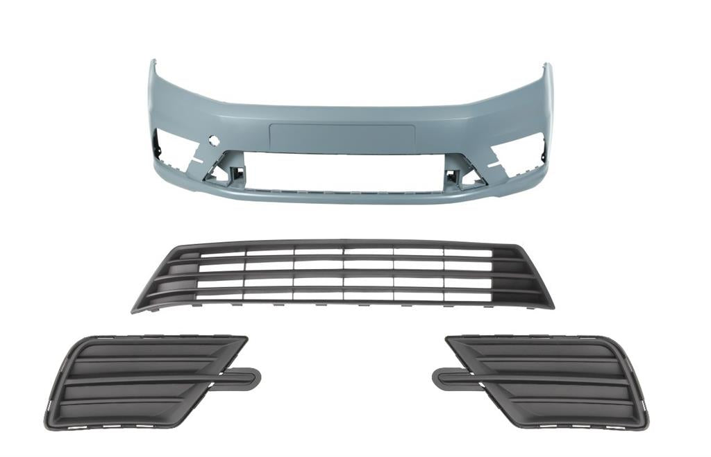 VW CADDY 2015 - 2021 FRONT BUMPER PRIMED WITH LOWER GRILLES NO FOG SEE IMAGES