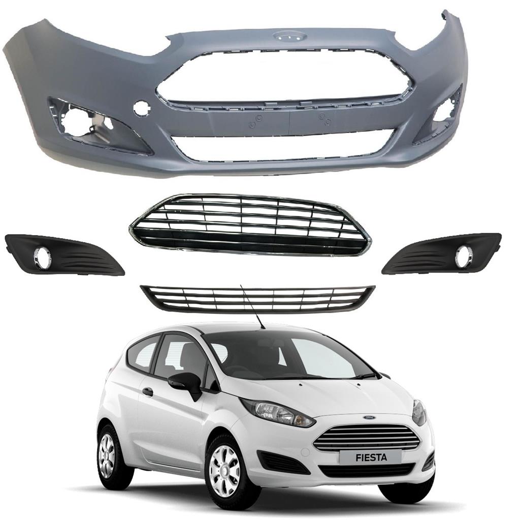 FORD FIESTA 2013 - 2017 FRONT BUMPER PRIMET KIT WITH GRILLES COMPLETE NEW