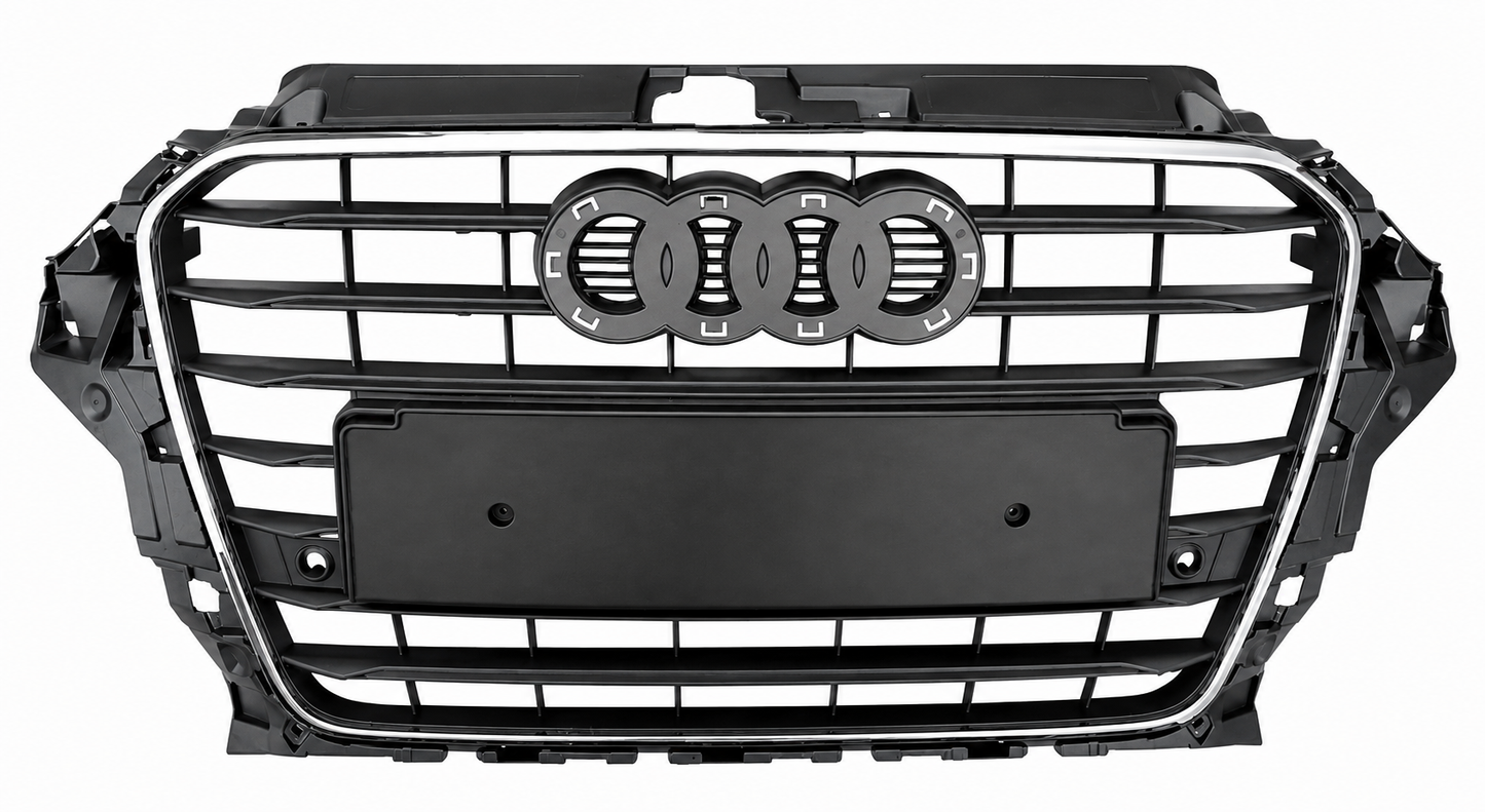 AUDI A3 2012 - 2016 SPORT FRONT RADIATOR GRILLE WITH 2 PDC HOLES 8V38536511QP