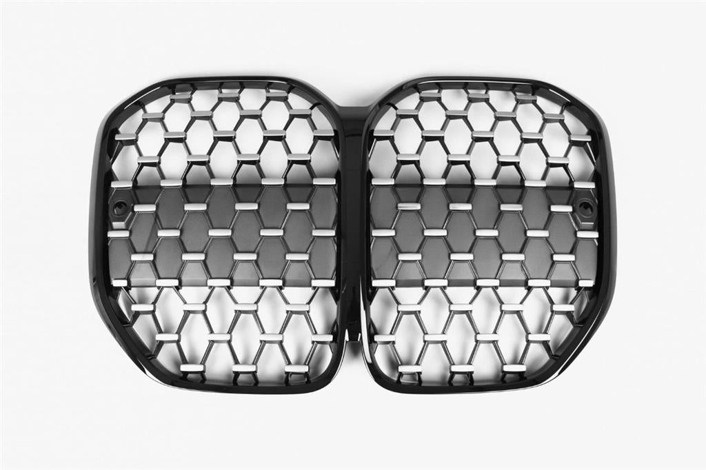 BMW 4 SERIES G22 G23 G26 2020 ON MAIN GRILLE BLACK & CHROME WITH PDC HOLE
