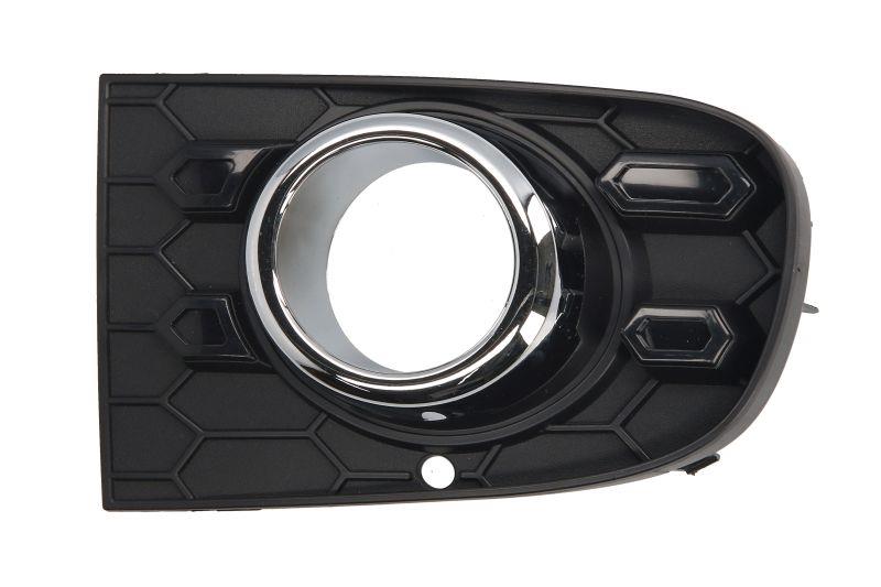 FIAT 500 S 2015 ON FRONT BUMPER FOG GRILLE BLACK WITH CHROME MOULDING LEFT SIDE