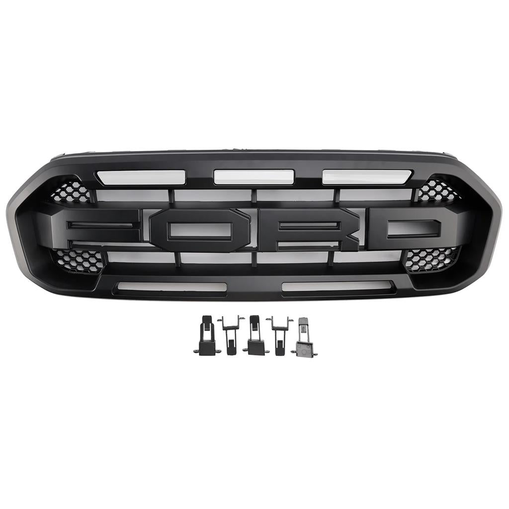 FORD RANGER 2019 - 2023 RAPTOR STYLE GRILLE MATT BLACK NEW JB3Z8C324JA JB3B8350E