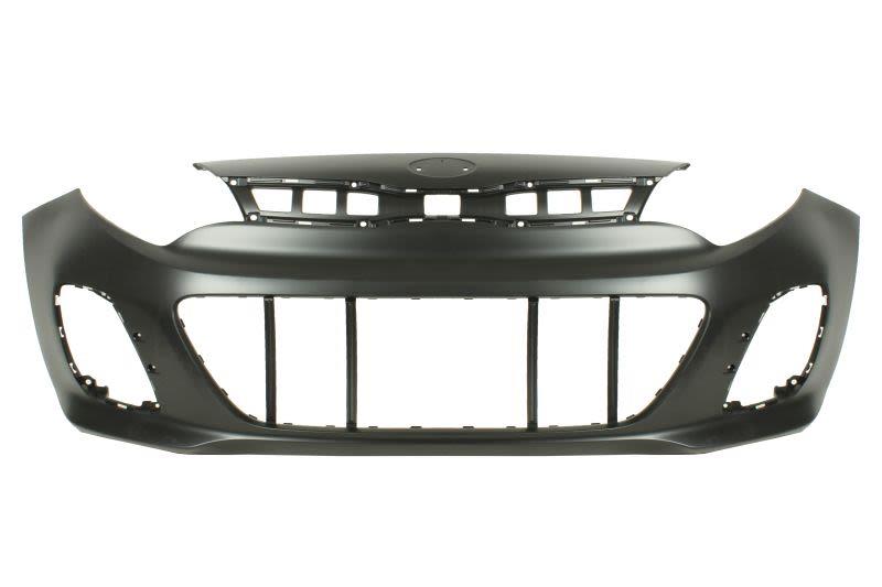 KIA RIO 2015 - 2017 FRONT BUMPER PRIMED WITHOUT PARKING SENSOR HOLES 865111W700