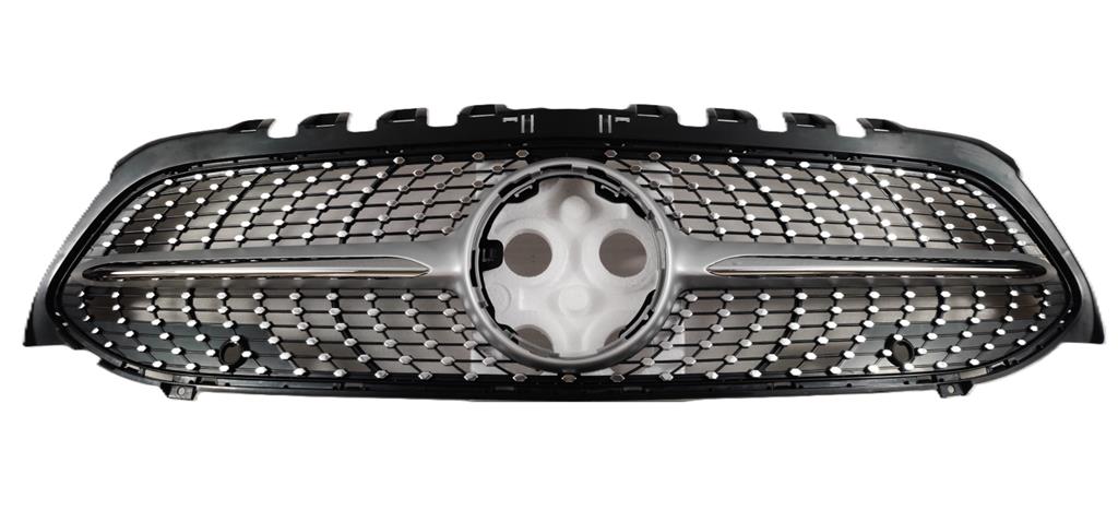 MERCEDES A - CLASS 2018 - 2023 FRONT RADIATOR GRILLE BLACK CHROME WITH PDC HOLES