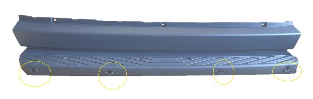 MERCEDES SPRINTER 2006 - 2018 REAR BUMPER STEP COVER WITH PARKING SENSORS HOLES