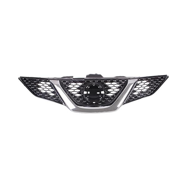 NISSAN QASHQAI 2014 - 2017 FRONT MAIN GRILLE CHROME WITH CAMREA HOLE NO BADGE
