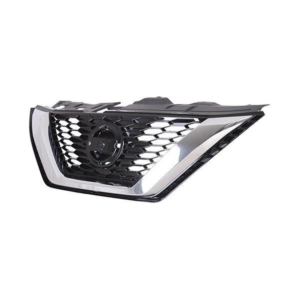 FOR NISSAN QASHQAI 2017 - 2021 FRONT GRILLE WITH CHROME NO CARMERA OR BADGE