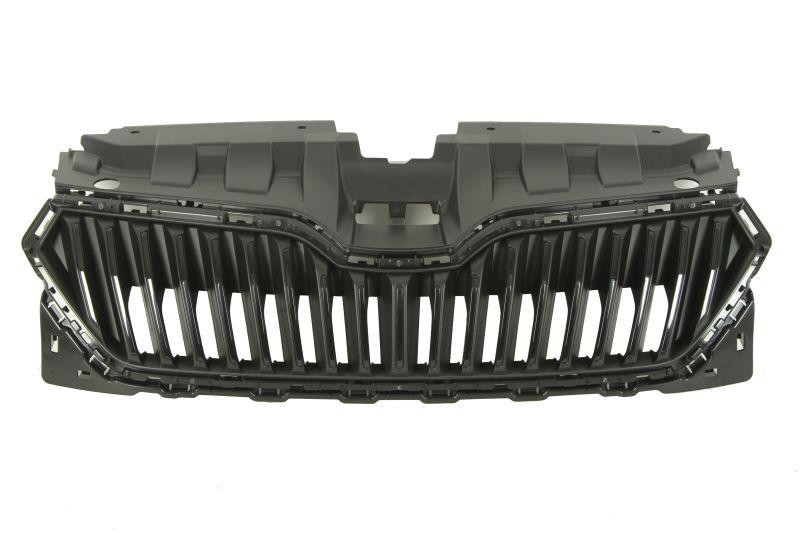 SKODA FABIA 2018 - 2022 FRONT BUMPER UPPER MAIN RADIATOR GRILLE BLACK NEW