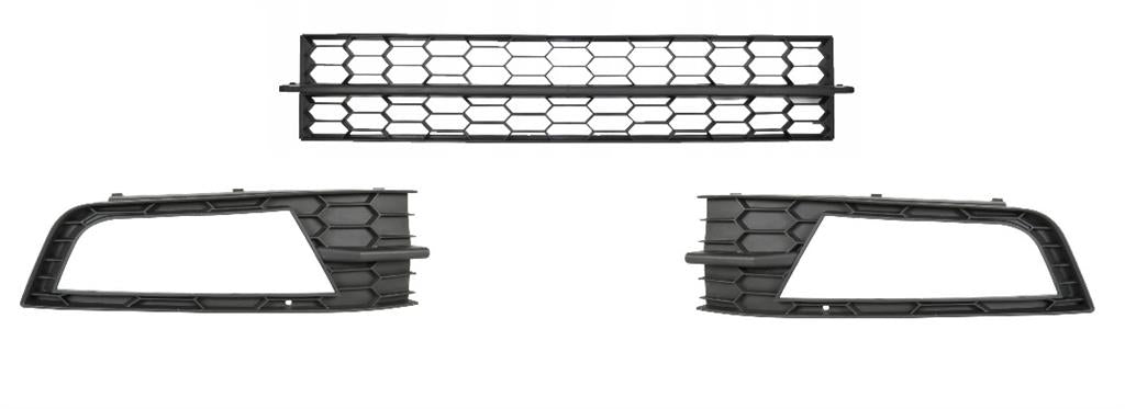 SKODA OCTAVIA 2013 - 2017 FRONT BUMPER LOWER GRILLES WITH FOG HOLES