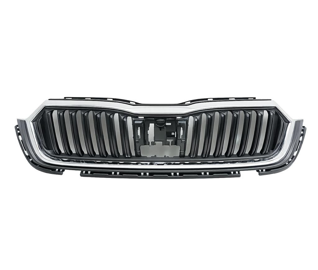 SKODA OCTAVIA 2020 – 2024 FRONT UPPER RADIATOR WITH CHROME SURROUND 5E3853653ZD4