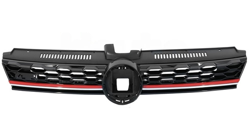 VW GOLF MK 7.5 2017 - 2020 FRONT GRILLE GTI MODELS NO BADGE RED + CHROME