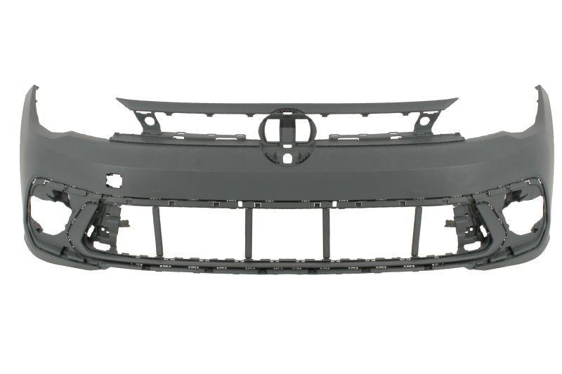 VW POLO 2021 ONWARDS FRONT BUMPER PRIMED NO PARKING SENSORS NOT R LINE MODELS