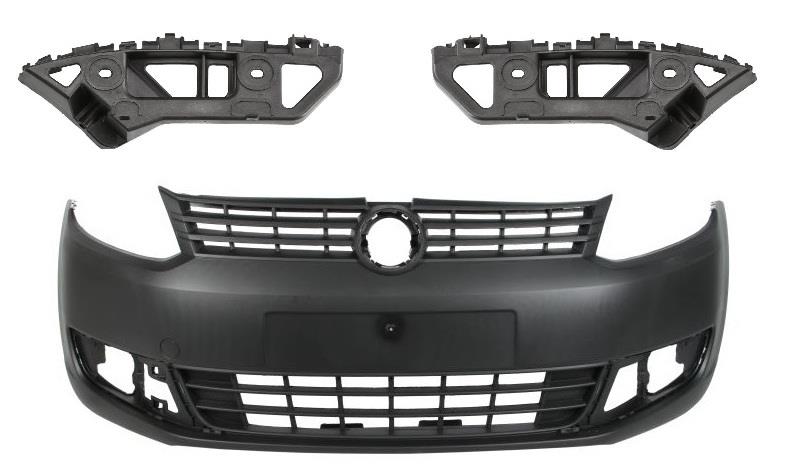 VW CADDY 2011 - 2015 FRONT BUMPER WITH BRACKETS TEXTURED NO PARKING SENSORS