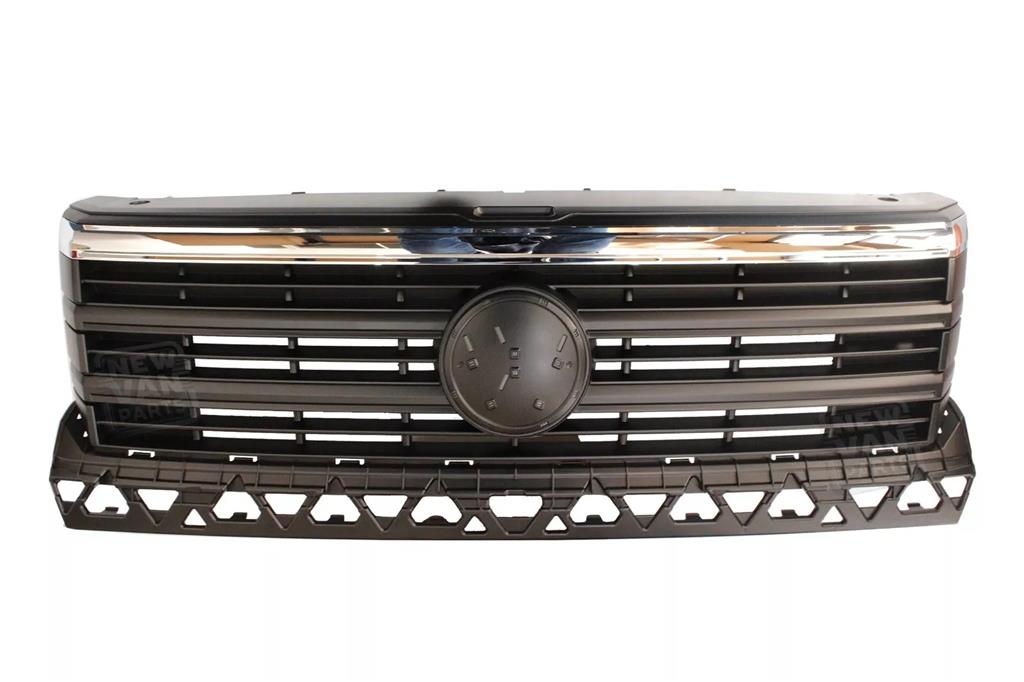 VW CRAFTER 2017 ON GRILLE MAIN TOP RADIATOR BADGE GRILLE with CHROME STRIP