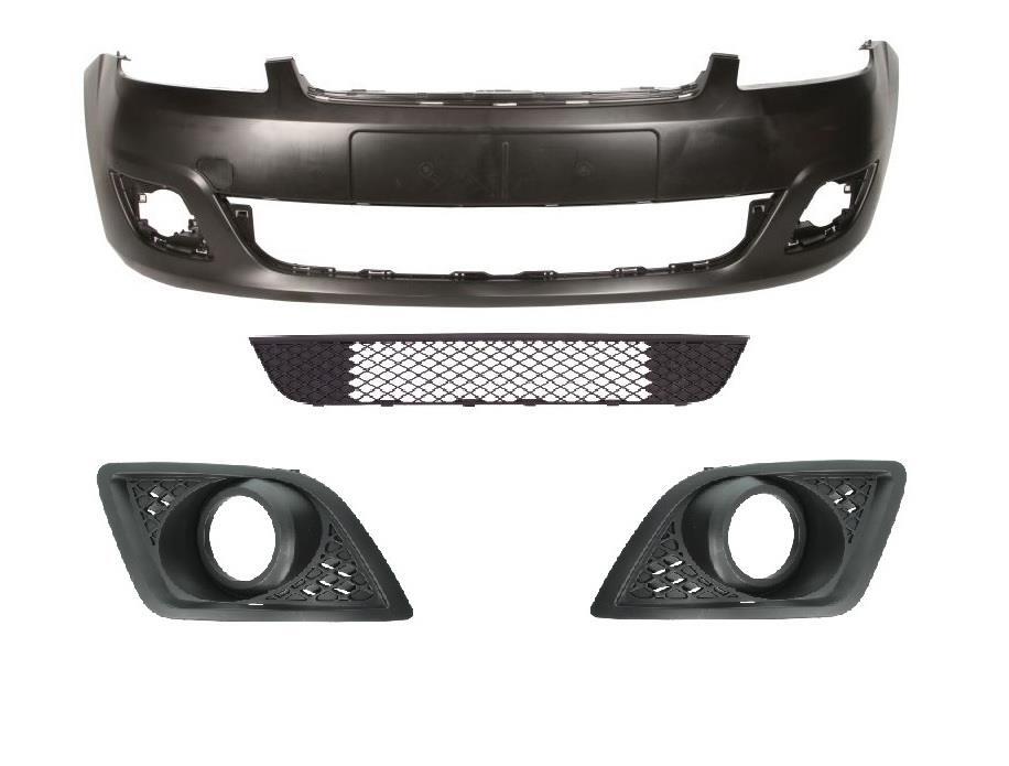 FORD FIESTA MK6 2005 - 2008 FRONT BUMPER KIT WITH GRILLES FOG TYPE NOT ST