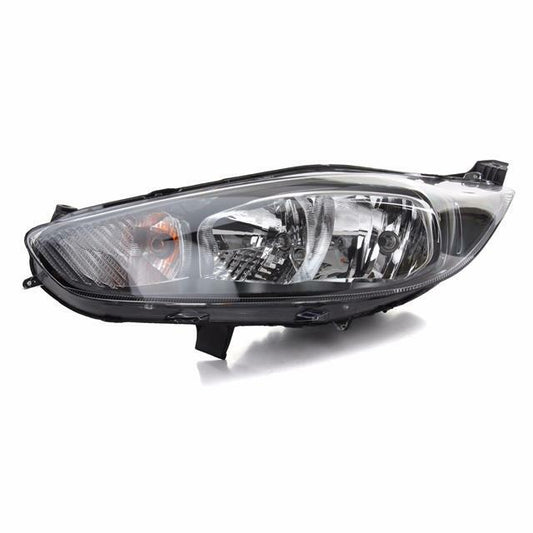FORD FIESTA MK8 2013 - 2016 HEADLIGHT PASSENGER LEFT BLACK INSIDE NO LED