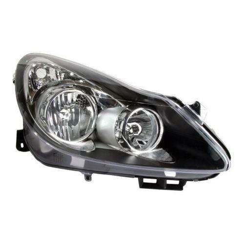 VAUXHALL CORSA D 2006-2011 BLACK HEADLIGHT HEADLAMP RIGHT DRIVER SIDE NEW