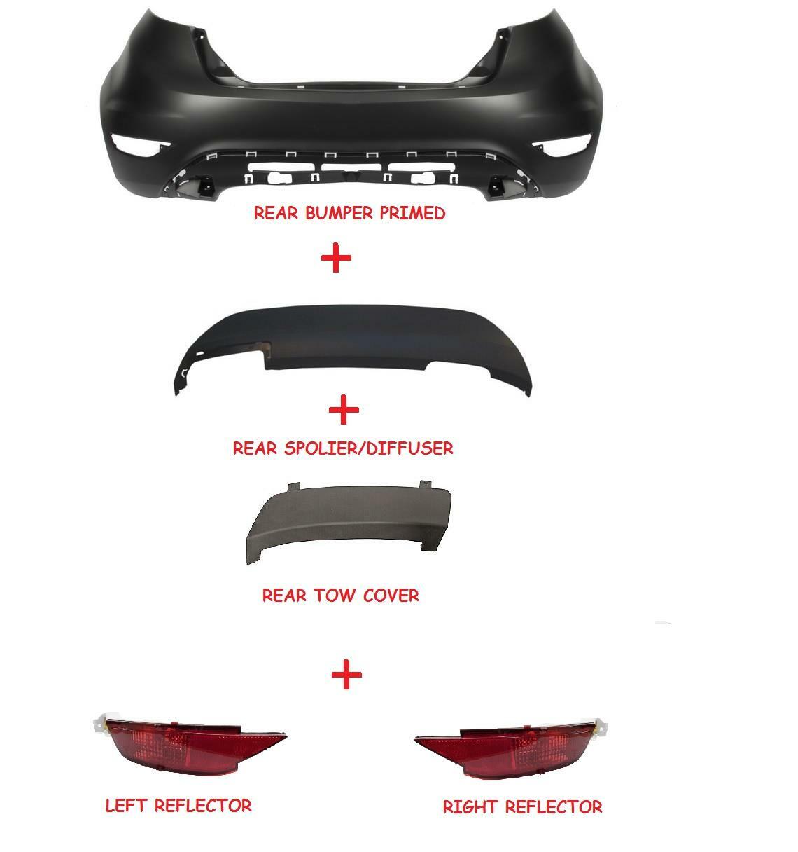 FORD FIESTA MK7 2008 - 2017 REAR BUMPER KIT COMPLETE PRIMED NOT ST OR ZETECS
