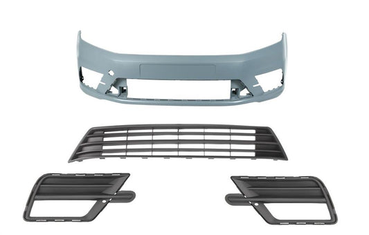 VW CADDY 2015 - 2021 FRONT BUMPER PRIMED WITH LOWER GRILLES WITH FOG HOLES NEW