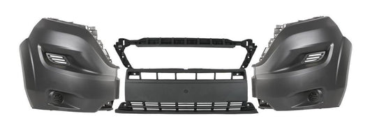 VAUXHALL MOVANO 2022 ON FRONT BUMPER CENTRE LEFT RIGHT ALL 3 SECTIONS BLACK