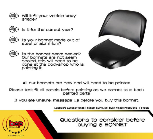 TOYOTA PRIUS 2010 - 2016 STEEL BONNET HOOD DELVIERED TO YOUR DOOR