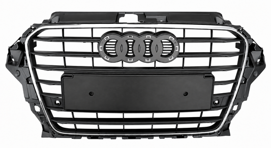 AUDI A3 2012 - 2016 SPORT FRONT RADIATOR GRILLE WITH 2 PDC HOLES 8V38536511QP