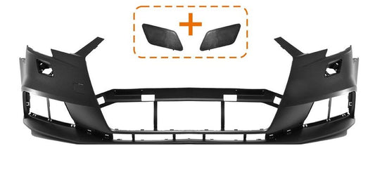 AUDI A3 2016 - 2020 FRONT BUMPER NO SENSOR HOLES PRIMED CERTIFIED 8V0807065QGRU