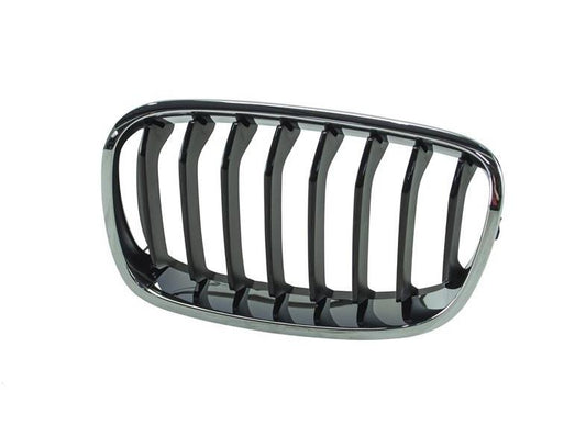 BMW 1 SERIES F20 2012 -2015 FRONT GRILLE LEFT CHROME FRAME 8 BLACK SLATS NEW