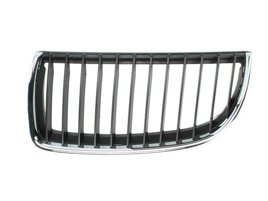 BMW 3 SERIES FRONT KIDNEY GRILLE CHROME WITH BLACK SLATS E90 E91 2004-2009 LEFT