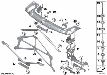 BMW 4 SERIES F32 F33 HEADLIGHT BRACKET SUPPORT PANEL 51647245792 DRIVER SIDE