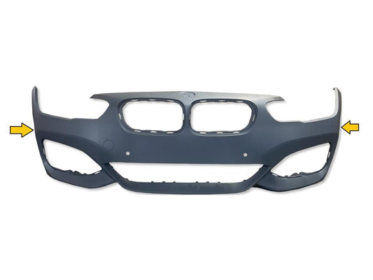 BMW 1 SERIES F20 F21 2015 – 2019 M SPORT FRONT BUMPER WITH PARKING SENSOR HOLES