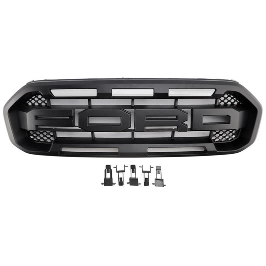 FORD RANGER 2019 - 2023 RAPTOR STYLE GRILLE MATT BLACK NEW JB3Z8C324JA JB3B8350E