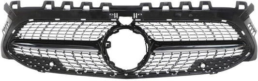 MERCEDES A CLASS 2018-2023 FRONT RADIATOR GRILLE CHROME WITH CAMERA AND PDC HOLE