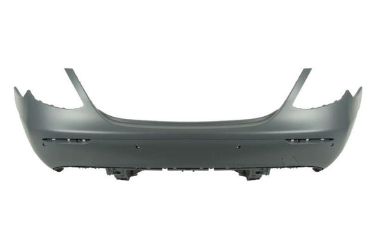 MERCEDES E CLASS 2016 – 2020 REAR BUMPER PRIMED WITH 6 PARKING SENSOR HOLES