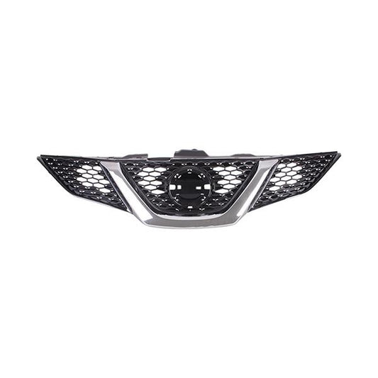 NISSAN QASHQAI 2014 - 2017 FRONT MAIN GRILLE CHROME WITH CAMREA HOLE NO BADGE