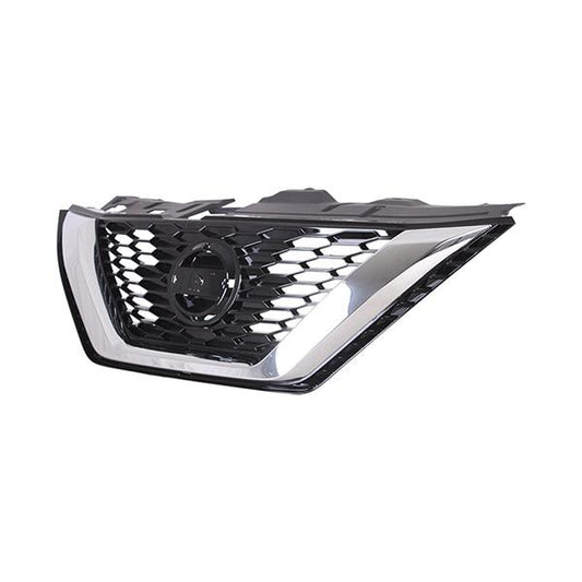 FOR NISSAN QASHQAI 2017 - 2021 FRONT GRILLE WITH CHROME NO CARMERA OR BADGE