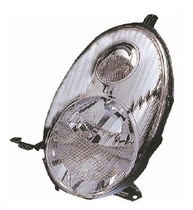 FOR NISSAN MICRA 2003-2006 K12 HEADLIGHT HEADLAMP CHROME OFFSIDE RIGHT DRIVERS SIDE