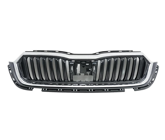 SKODA OCTAVIA 2020 – 2024 FRONT UPPER RADIATOR WITH CHROME SURROUND 5E3853653ZD4