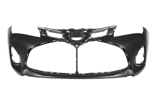 TOYOTA YARIS HYBRID 2014 - 2017 FRONT BUMPER SMOOTH BLACK NO PARKING SENSOR HOLE