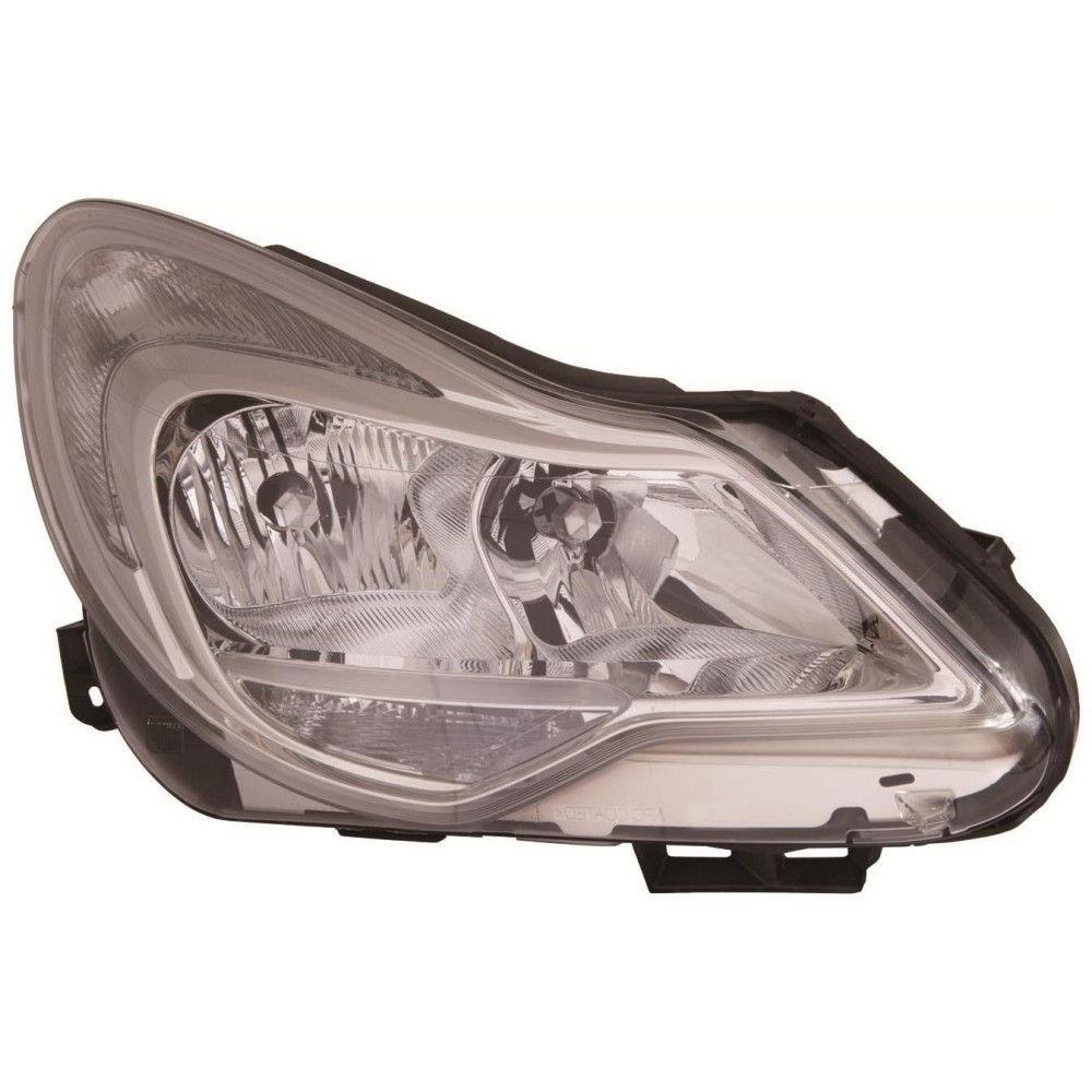 VAUXHALL CORSA D 2011 2012 2013 2014 HEADLIGHT HEADLAMP CHROME DRIVER RIGHT