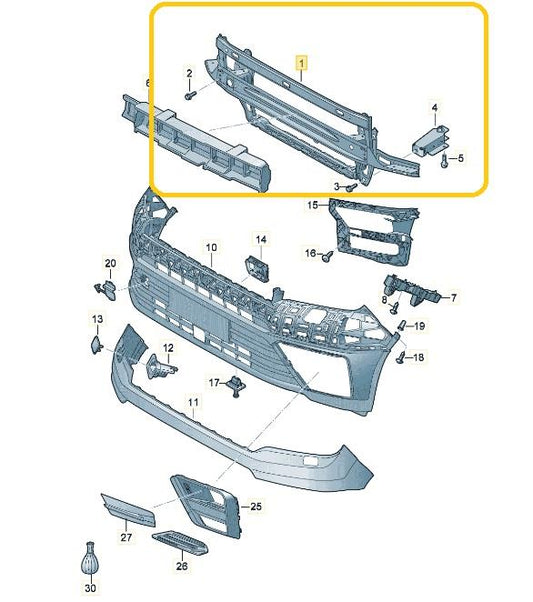 MAN TGE 2018 ON FRONT BUMPER CARRIER REINFORCEMENT CRASH BAR CARRIER HOLDER