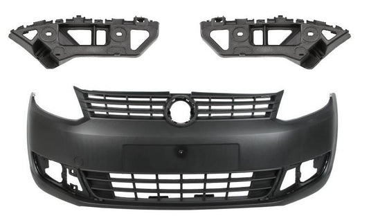 VW CADDY 2011 - 2015 FRONT BUMPER WITH BRACKETS TEXTURED NO PARKING SENSORS