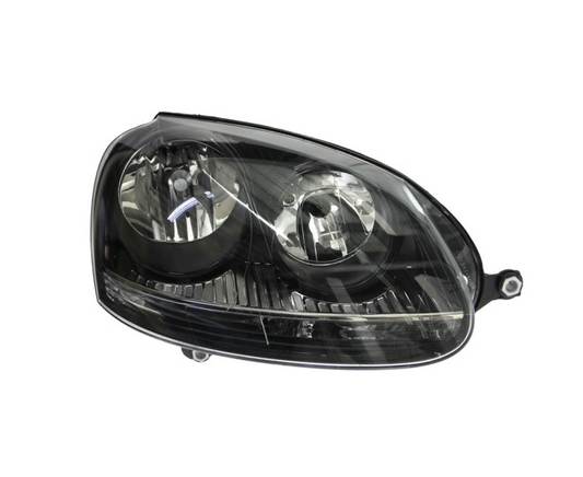 VW GOLF MK5 2004 - 2009 GTI BLACK HEADLAMP HEADLIGHT O/S RIGHT DRIVERS SIDE