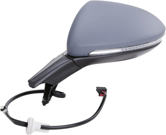 VW GOLF 2013 – 2020 DOOR MIRROR PRIMED ELECTRIC HEATED FOLDING PUDDLE LAMP LEFT