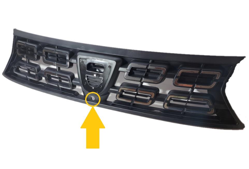 DACIA DUSTER 2018 - 2021 FRONT MAIN GRILLE WITH CAMERA HOLE 623103440R CHROME